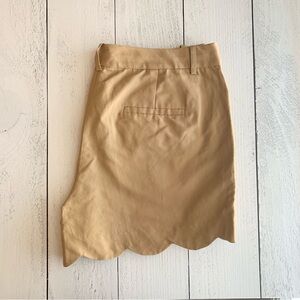 NWT J.Crew Tan Scalloped Shorts 3.5 Inch Inseam